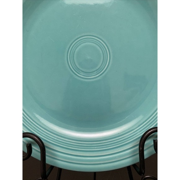 HOMER LAUGHLIN china FIESTA Turq color Dinner Plate 10.5" EUC FS Bnfts Chrty - Picture 4 of 12